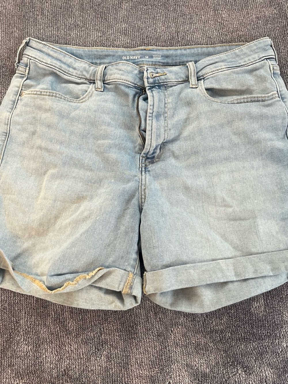 Old Navy Light Wash Rolled-Hem Denim Shorts